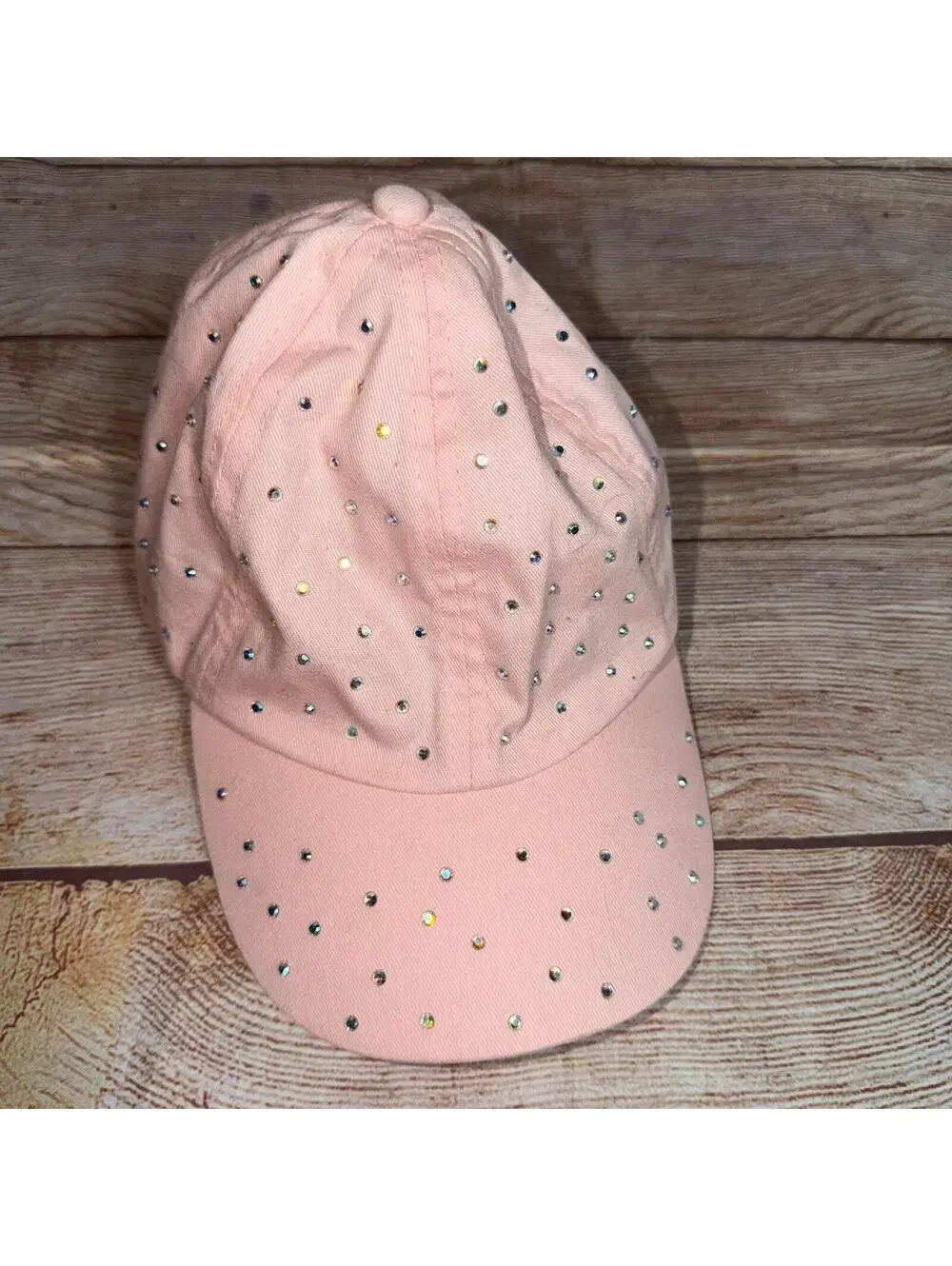 Justice Girls Pink Rhinestone Baseball Cap One Size